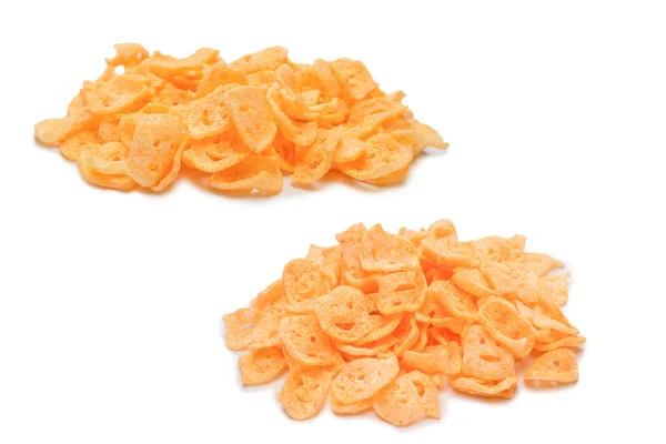 Crispy Salted Snacks White Background — Stock Photo, Image