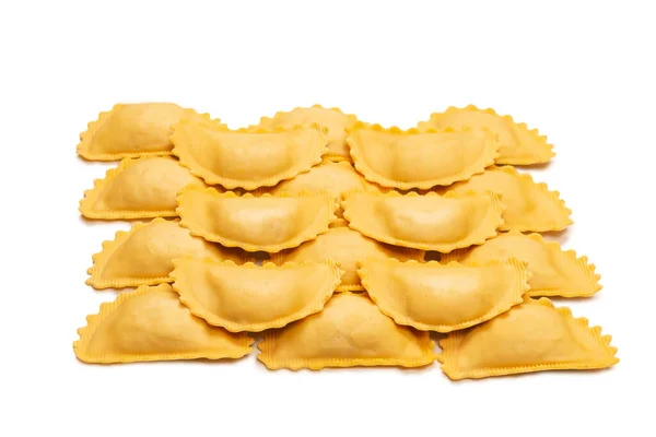 Raw Ravioli Som Bakgrund Hälsosam Italiensk Mat — Stockfoto