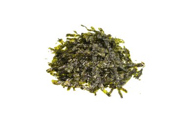 Beyaz arka planda izole edilmiş lezzetli yosun.. 