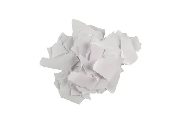 Lege Stukjes Wit Papier Geïsoleerd Ruimte Voor Tekst Ontwerp — Stockfoto