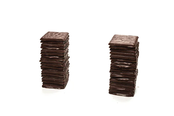 Dunkle Schokoladenbonbons Isoliert Auf Weißem Hintergrund — Stockfoto