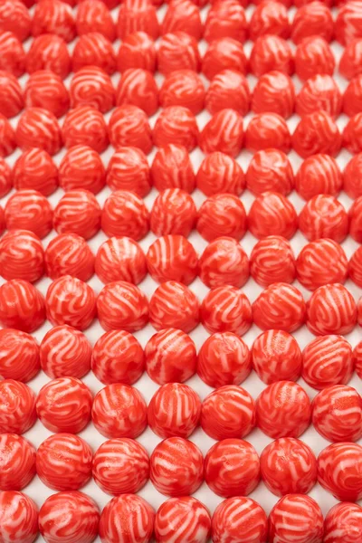 Rojo Redondo Sabrosos Caramelos Goma Como Fondo Vista Superior — Foto de Stock