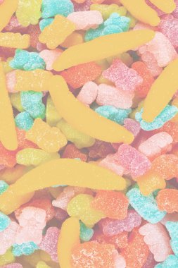 Çeşit çeşit şekerleme. Üst Manzara. Jöleli şekerler.