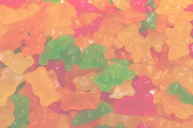 Jöle gibi kokan eşofmanlar arka planda. Üst görünüm.