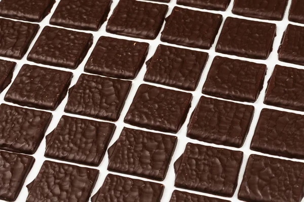 Caramelle Cioccolato Fondente Isolate Sfondo Bianco — Foto Stock
