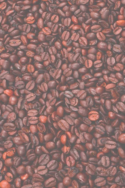 Kaffeebohnen Hintergrund Ansicht Von Oben Textur Der Kaffeebohnen — Stockfoto