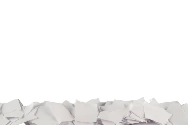 Empty White Paper Pieces Isolated Space Text Design — Stock Photo, Image