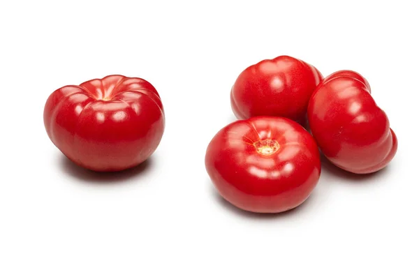 Tomate Rojo Fresco Aislado Sobre Fondo Blanco —  Fotos de Stock