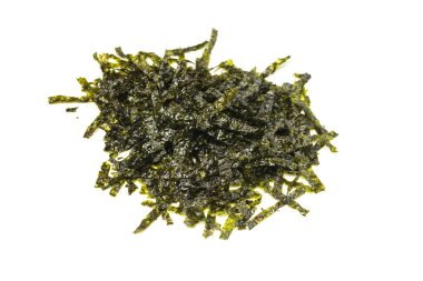 Beyaz arka planda izole edilmiş lezzetli yosun.. 