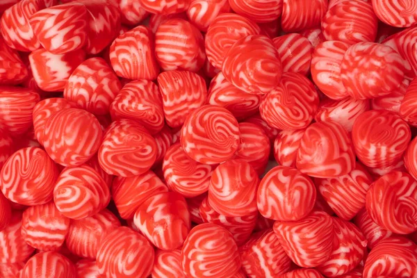 Rouge Rond Délicieux Bonbons Gommeux Comme Fond Vue Dessus — Photo