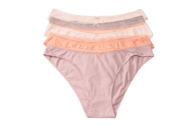 Women cotton panties isolated on a white background. 