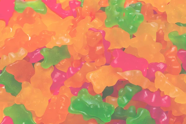 Jelly Tasty Sweats Bears Background Top View — Stock Photo, Image