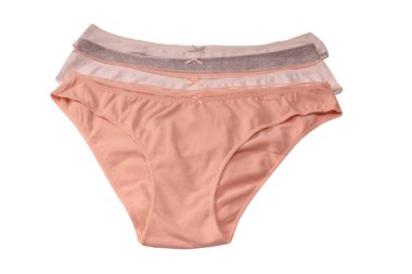 Women cotton panties isolated on a white background. 