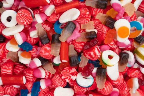 Lekkere Mix Van Gelei Kleurrijke Snoepjes Heerlijke Marmelade — Stockfoto