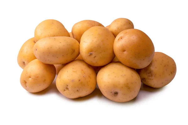 Group Fresh Tasty Potato Isolated White Background — ストック写真