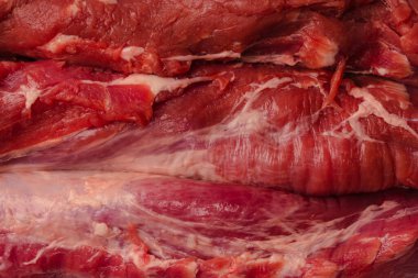 Raw pork tenderloin isolated on a white background.  Fresh meat.
