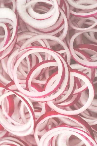 Onion Rings Sebagai Latar Belakang Tampilan Atas — Stok Foto