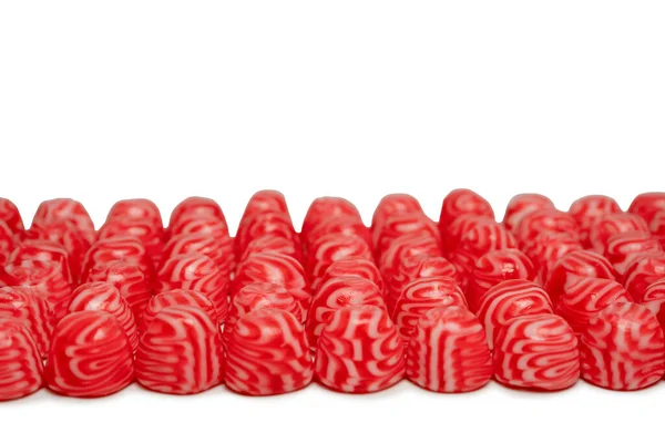 Κόκκινο Γύρο Νόστιμο Καραμέλες Gummy Είναι Μεταφρασμένο Λευκό Φόντο — Φωτογραφία Αρχείου