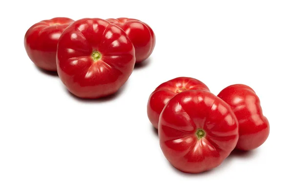 Red Fresh Tomato Isolated White Background — Stock Photo, Image