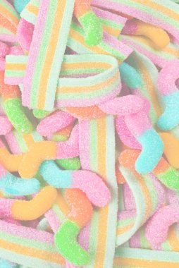 Çeşit çeşit şekerleme. Üst Manzara. Jöleli şekerler.