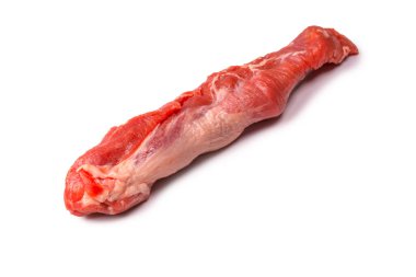 Raw pork tenderloin isolated on a white background.  Fresh meat.