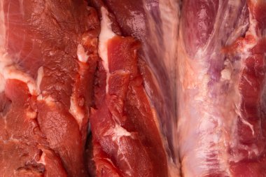 Raw pork tenderloin isolated on a white background.  Fresh meat.