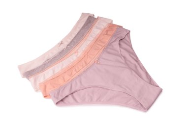 Women cotton panties isolated on a white background. 