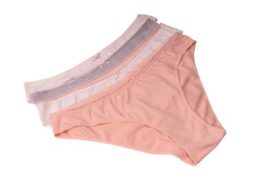 Women cotton panties isolated on a white background. 