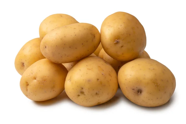 Group Fresh Tasty Potato Isolated White Background — ストック写真