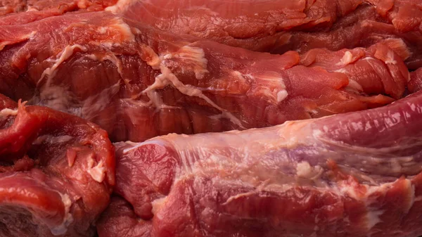 Raw Pork Tenderloin Isolated White Background Fresh Meat — Fotografia de Stock