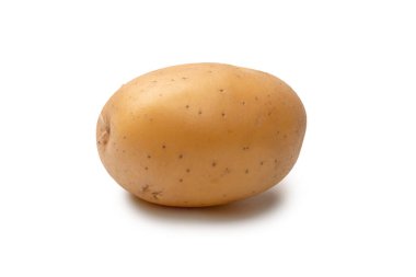 A group of fresh tasty potato isolated on a white background. 