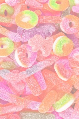 Çeşit çeşit şekerleme. Üst Manzara. Jöleli şekerler.