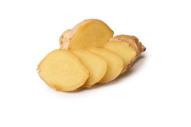 Zencefil Kökü Beyaz Arkaplanda İzole Edildi.