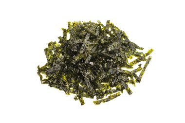 Beyaz arka planda izole edilmiş lezzetli yosun.. 