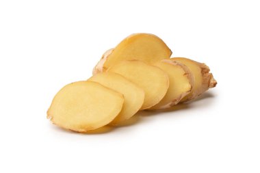 Zencefil Kökü Beyaz Arkaplanda İzole Edildi.