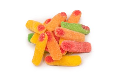 Jelly candys isolated on a white background. 