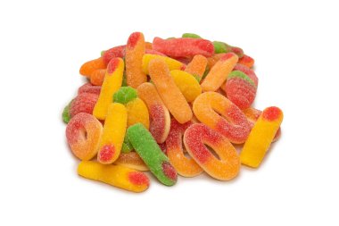 Jelly candys isolated on a white background. 