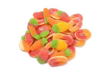 Jelly candys isolated on a white background. 