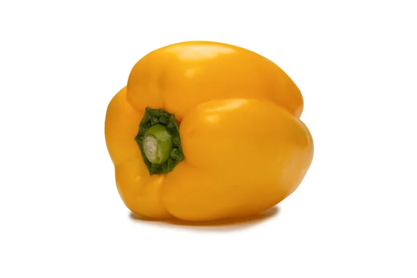 Amarelo Bell Pepper Isolado Fundo Branco — Fotografia de Stock