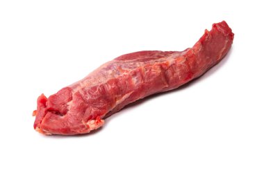 Raw pork tenderloin isolated on a white background.  Fresh meat.