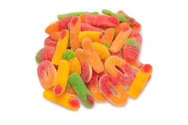 Jelly candys isolated on a white background. 