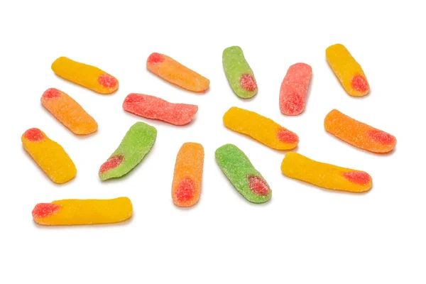Jelly Candys Isolated White Background — Fotografia de Stock
