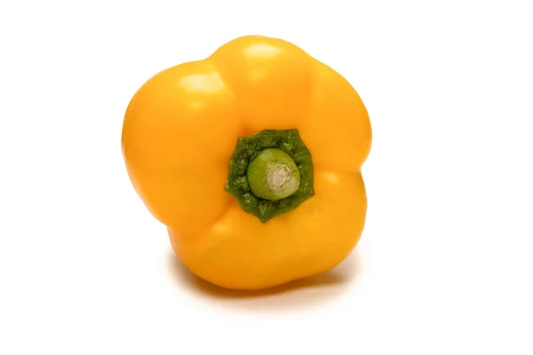 Amarelo Bell Pepper Isolado Fundo Branco — Fotografia de Stock