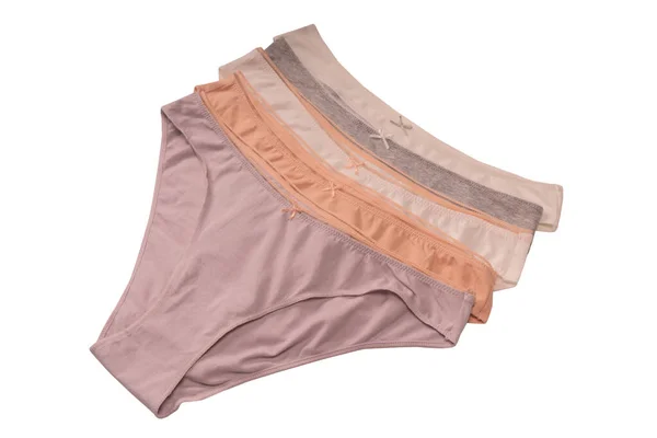 Women Cotton Panties Isolated White Background — 스톡 사진