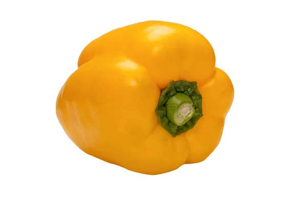 Gul Bell Pepper Isolerad Vit Bakgrund — Stockfoto