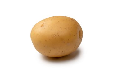 A group of fresh tasty potato isolated on a white background. 