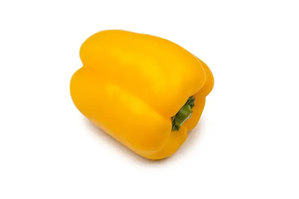 Gul Bell Pepper Isolerad Vit Bakgrund — Stockfoto