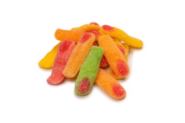 Jelly candys isolated on a white background. 