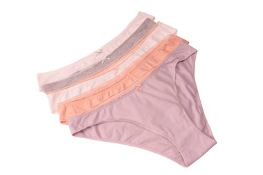 Women cotton panties isolated on a white background. 