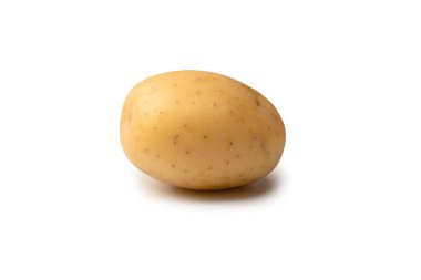 A group of fresh tasty potato isolated on a white background. 